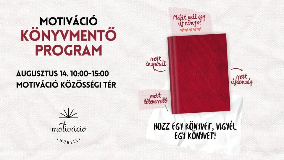 Könyvcsere a Motiváció Közösségi Térben